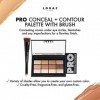 LORAC, PRO Conceal & Contour Palette & Makeup Brush, Palette de Contouring, 12 Teintes Modulables pour Highlighting et Contou