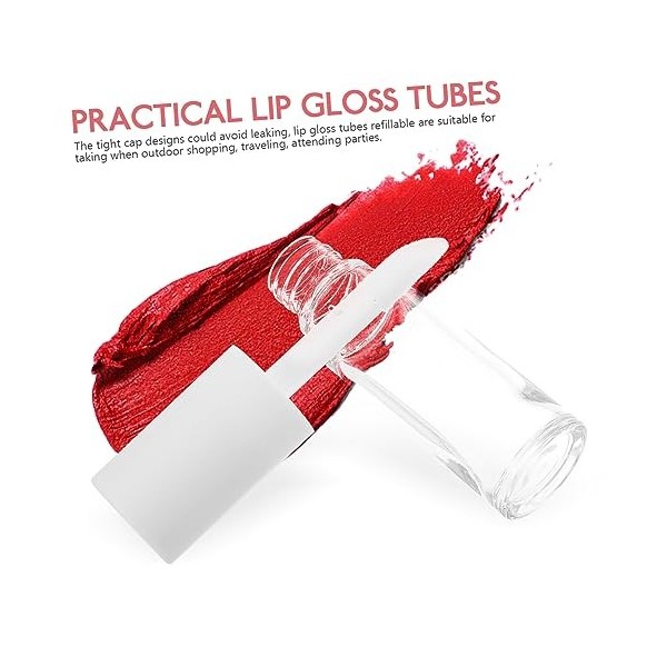 DOITOOL 15 Pièces Grand Pinceau à Lèvres De 10 Ml Kit De Fabrication De Brillant à Lèvres De Rouge à Lèvres Réutilisable Tube