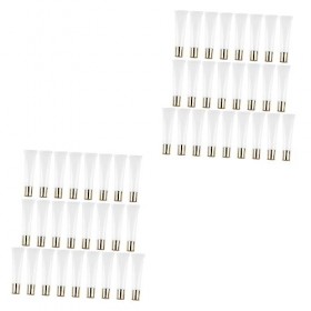 FRCOLOR Lot de 50 tubes de baume à lèvres - À faire soi-même dans un tube transparent - Pour le voyage - En plastique