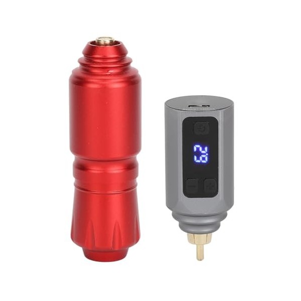 Kit de Stylo de TatouageFil avec Machine Rotative à Grande Vitesse, Batterie 1500mAh, Interface, Alliage Daluminium, Fournit