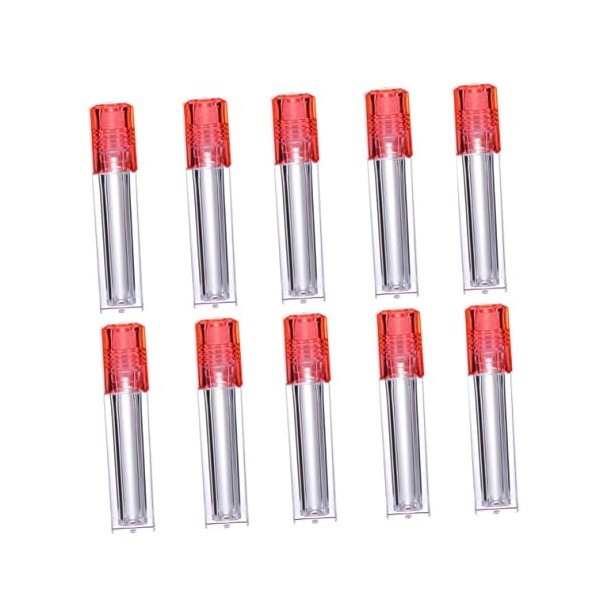 Mipcase 3 Ensembles 10 Pièces Flacon Dhuile à Lèvres Roller Tube De Brillant à Lèvres Bricolage Parfum Rose Récipients Avec 