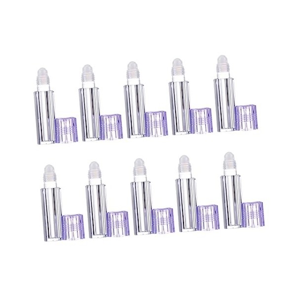 Mipcase 3 Ensembles 10 Pièces Flacon Dhuile à Lèvres Roller Tube De Brillant à Lèvres Bricolage Parfum Rose Récipients Avec 