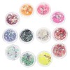 POPETPOP 48 Cartons Briller Paillettes Pour Les Ongles Fournitures De Fête Phosphorescentes Paillettes Dart Dongle Visage C