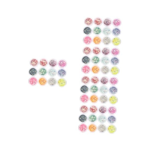 POPETPOP 48 Cartons Briller Paillettes Pour Les Ongles Fournitures De Fête Phosphorescentes Paillettes Dart Dongle Visage C
