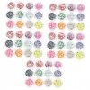 FOMIYES 60 Boîtes Briller Paillettes Dongles Gel Scintillant Cosmétique Grosses Paillettes Holographiques Paillettes Pour Le