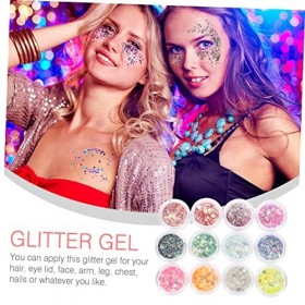 FOMIYES 60 Boîtes Briller Paillettes Dongles Gel Scintillant Cosmétique Grosses Paillettes Holographiques Paillettes Pour Le