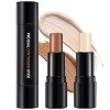 ONLYOILY 1pc 2 in1 Double-ended Illuminateur Bâton Highlighter Crème du Visage Miroitement Contour Stick Maquillage Beauté 