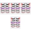 FRCOLOR 5 Boîtes De Cils Colorés Cils Fantaisie Cils Artificiels Cosplay Faux Cils Extensions De Cils Colorés Faux Cils Natur