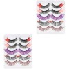 FRCOLOR 5 Boîtes De Cils Colorés Cils Fantaisie Cils Artificiels Cosplay Faux Cils Extensions De Cils Colorés Faux Cils Natur