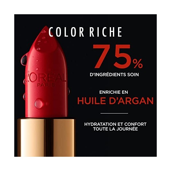 LOréal Paris - Coffret 5 Rouges à Lèvres - Fini Satiné - Color Riche - Teintes : Rose Tendre 303 , Bois de Rose 302 , Berr