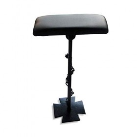 Futchoy Accoudoir de tatouage en fer - Repose-jambes entièrement réglable - 68-100 cm - Accessoire pour salon - Noir