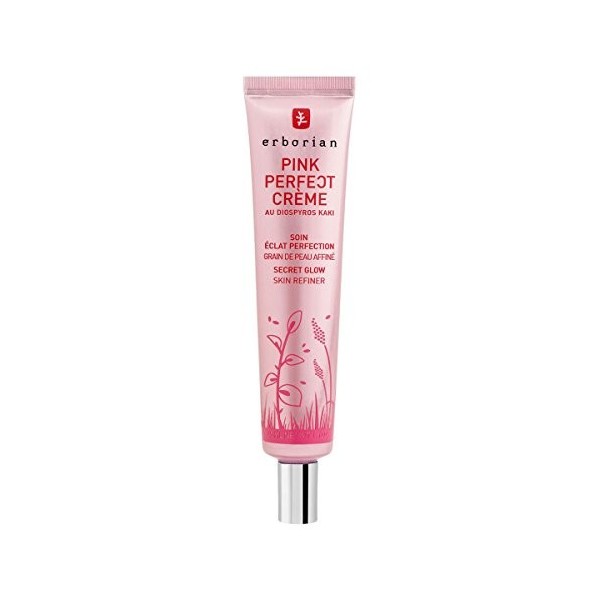 Erborian Pink Perfect Crème, Base de Teint Eclat, Perfecteur de Peau, Effet Grain de Peau Affiné, Soin du Visage Coréen, 45 m