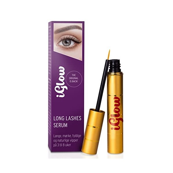 iGlow - Sérum Professionnel pour des Cils Plus Longs en 6 à 8 Semaines I Sérum Nourrissant pour Cils I Lash Serum I Sérum pou