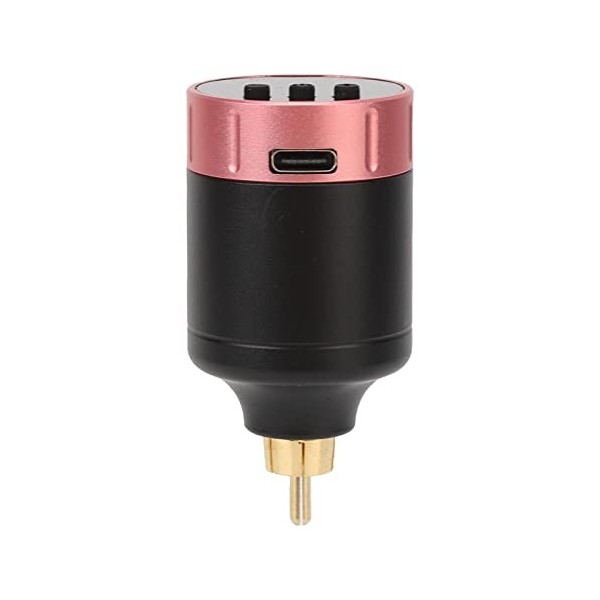 1300mAh Tattoo Power Supply Interface RCA sans Fil Affichage Numérique Batterie Légère pour Machine à Tatouer Violet 
