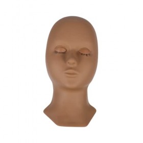 FRCOLOR 1Pc Tête Humaine Cils Enseignement Maquillage Pratique Tête Accessoires Cils Pratique Tête Tressage Cadeau Mousse Fau