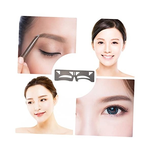 Ipetboom 6 Pcs Règle À Sourcils T Règle Modèle De Mesure De Maquillage Tampon À Sourcils Pochoir Shaper Sourcils Modèle De Mi