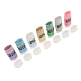 7 Bouteilles de Bâton de Paillettes de Maquillage Holographique étincelant pour le Visage 0.56oz, Gros Bâton de Paillettes po
