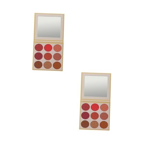 FOMIYES 2 Pcs 9 Poudre Palette De Maquillage Visage Palette De Maquillage Visage Bronzant Blush Fard À Paupières Maquillage O