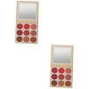 FOMIYES 2 Pcs 9 Poudre Palette De Maquillage Visage Palette De Maquillage Visage Bronzant Blush Fard À Paupières Maquillage O