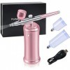 Airbrush,Airbrush Ongle,Airbrush Onglerie,Air Brush Set, Mini Cordless Compressor, Mini Air Brush Set pour la peinture, le ta