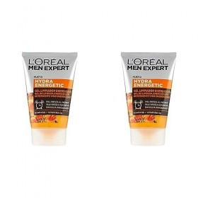 LOreal Paris Men Expert - Hydra Energetic gel limpiador energizante para hombres - 100 ml Lot de 2 