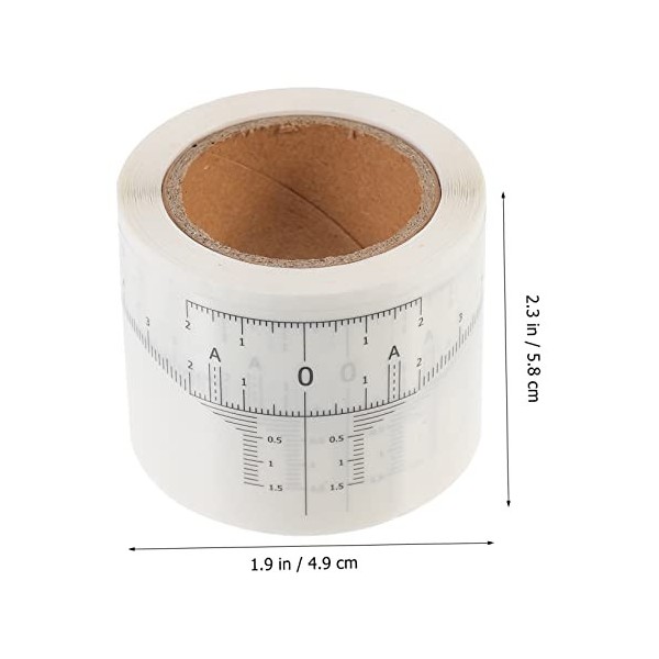 Didiseaon 4 Rouleaux Règle De Des Sourcils Etiquette Autocollante Lame Rasoir Outil Détrier Pochoir à Sourcils Mesureur De S