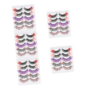 Didiseaon 5 Boîtes Cils Colorés Cils Pleins Faux Cils Légers Et Doux Longs Cils Épais Cils Supplémentaires Cils Longs Et Épai