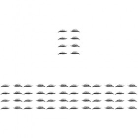 POPETPOP 28 Paires Autocollants Faux Cils Autocollants De Cils Pour Les Yeux Maquillage Des Cils Autocollant De Bande De Lign