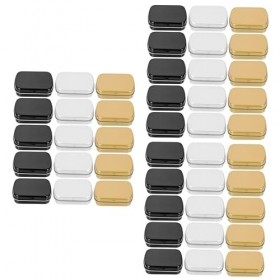 Beavorty 45 Pièces Mini Boîte En Fer Blanc Alimentaire Boîtes De Conserve Rectangulaires Boîtes De Bonbons De Mariage Étui De