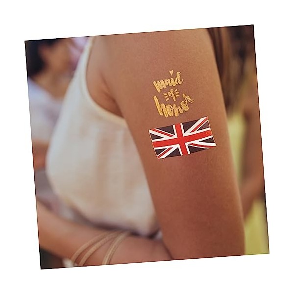 FRCOLOR 25 Ensembles Fans Royaume-uni Sticker Décorations Du Jubilé De Platine Reine Elizabeth National Visage Du Drapeau Bri