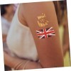 FRCOLOR 25 Ensembles Fans Royaume-uni Sticker Décorations Du Jubilé De Platine Reine Elizabeth National Visage Du Drapeau Bri