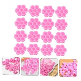 Didiseaon 1200 Pcs Fleur Colle Tasse Extension De Cils Colle Tasse Cils Tuile Porte-cils Conteneurs De Colle Cils Tampon De C