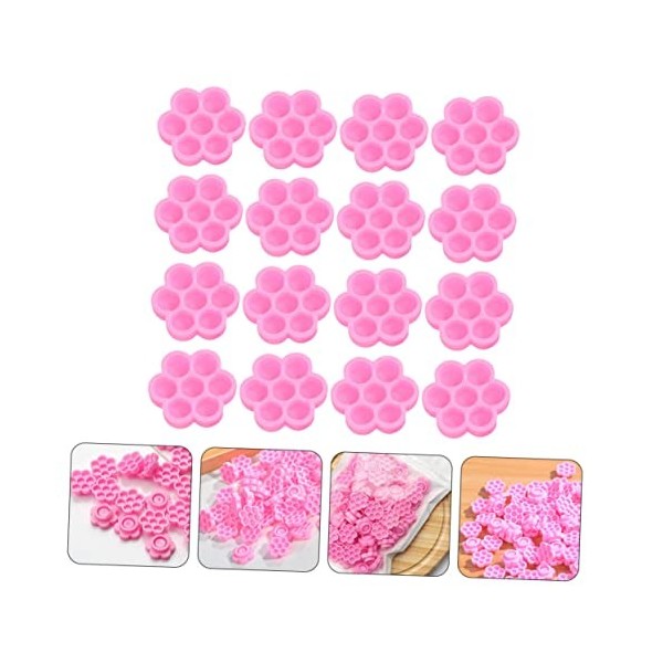 Didiseaon 1200 Pcs Fleur Colle Tasse Extension De Cils Colle Tasse Cils Tuile Porte-cils Conteneurs De Colle Cils Tampon De C