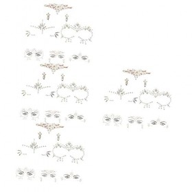 POPETPOP 12 Feuilles De Tatouages ​​qui Brillent Dans Le Noir Brillent Dans Le Noir Autocollants De Pierres Précieuses Pour L