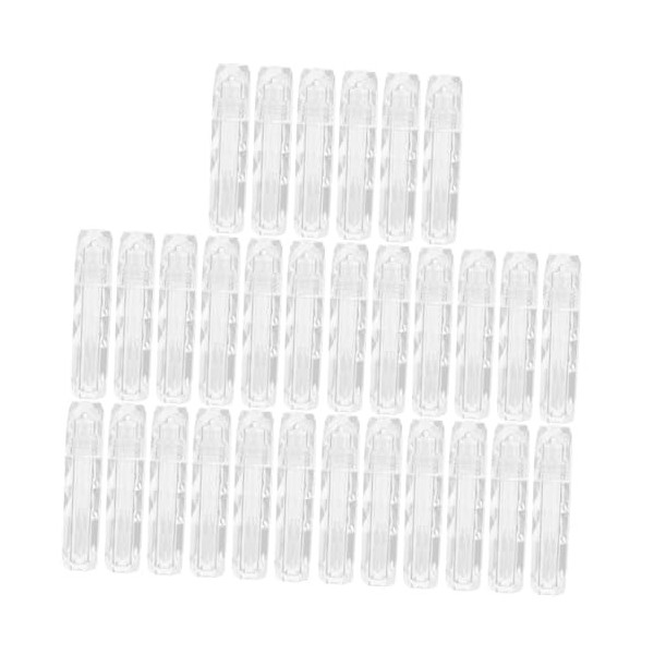 FRCOLOR 24 Pièces Tube De Brillant à Lèvres Transparent Lèvre De Vin Récipient Dhuile à Lèvres Contenants De Déodorant Boute
