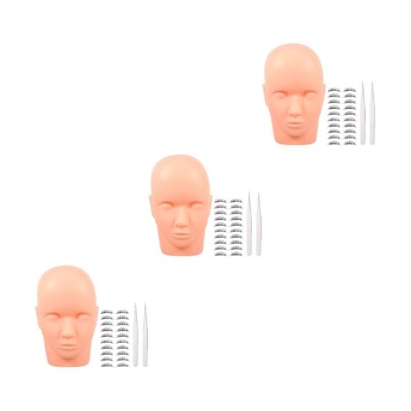 FOMIYES 2 Ensembles Ensemble DExtension De Cils Tête De Formation Extension De Cils Tête De Mannequin Outils DExtension De 