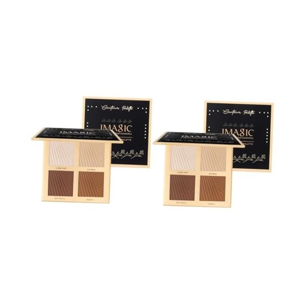 FRCOLOR 3 Pièces Palette De Poudre Bronzante Poudre DOmbrage Femmes Poudre De Contour Fond De Teint Correcteur Surligneur Ki