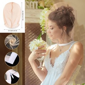 Lot de 6 capots de protection de maquillage lavables en mousseline de nylon léger et aéré avec fermeture éclair réutilisables