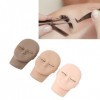 Kit De Pratique Dextensions De Cils, Tête De Mannequin De Cils 3 Couleurs, Tête De Poupée De Pratique De Maquillage Avec 3 P