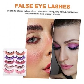 Didiseaon 5 Boîtes Cils Colorés Bandes De Cils d Curl Faux Cils Segmentés Extensions De Faux Cils 3d Faux Cils Aspect Naturel