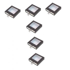 FRCOLOR Lot de 6 boîtes à cils avec fenêtre - Emballage vide - En papier - Pour faux cils - Carré - 3D - En carton