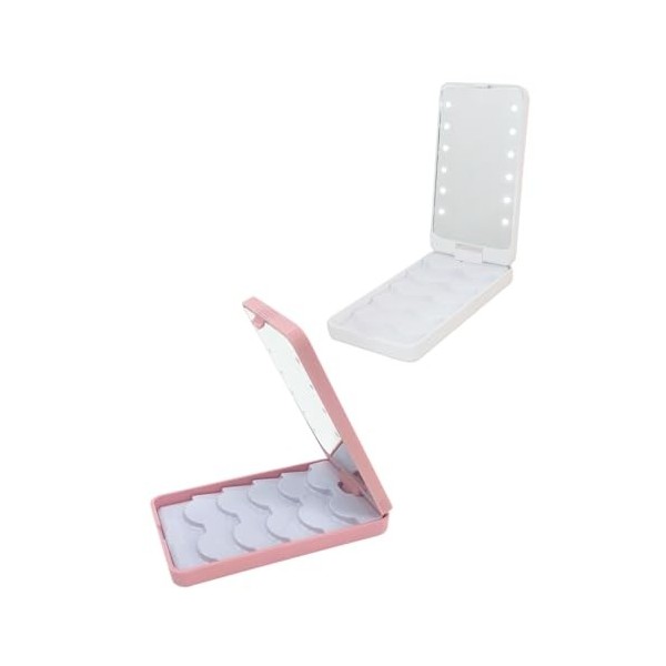 Beaupretty 2 Pièces Boîte De Rangement Pour Les Cils Faux Cil Plastique Led Boite Demballage