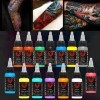 UMIKAkitchen Lot de 14 encres de tatouage, kit de 14 couleurs 1 oz 30 ml/bouteille de pigments dencre de tatouage pour maqui