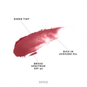 MDSolarSciences Hydrating Sheer Lip Balm Spice SPF 30 - Softens Lips With Shea Butter, Avocado Oil, Olive Butter - Shimmery a