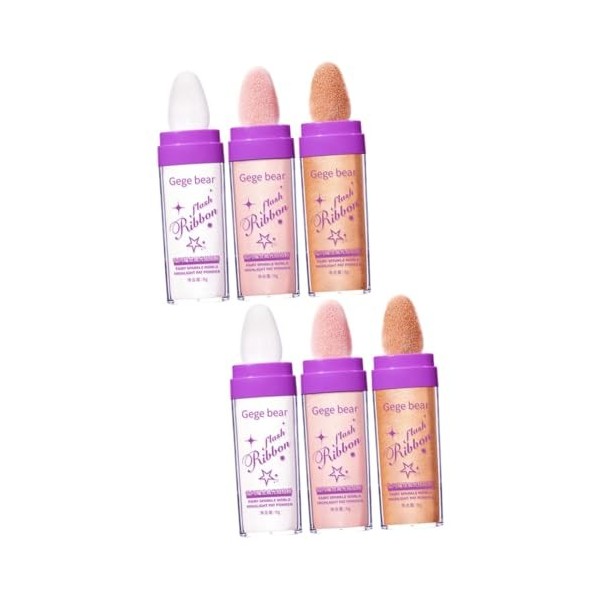 minkissy 9 Pièces Poudre De Surbrillance Pat Poudre Pour Le Visage De Poudre De Surligneur Compact Fée Surbrillance Tapotemen