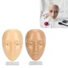 2 Ensembles de Visage de Mannequin de Maquillage, Visage Complet en Silicone 5D, Visage de Mannequin de Maquillage avec Planc