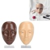 2 Ensembles de Visage de Mannequin de Maquillage, Visage Complet en Silicone 5D, Visage de Mannequin de Maquillage avec Planc