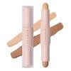 KIMUSE 2 couleurs bi-crème Contouring Stick, Highlight & Contour Bronzer Stick à emporter partout, Long Longue durée et étanc