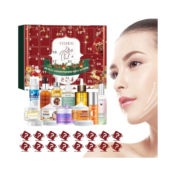 Calendrier de l’maquillage | Coffret Soins Beauté - Calendrier de noël Surprise de maquillage créatif, 24 pièces, calendrier 