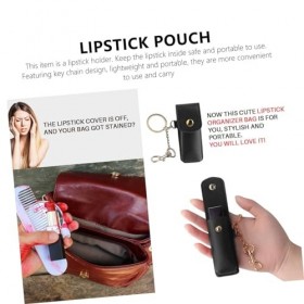 minkissy Lot de 6 étuis de protection en cuir pour rouge à lèvres - Porte-clé en cuir - Porte-baume à lèvres - Pochette porta